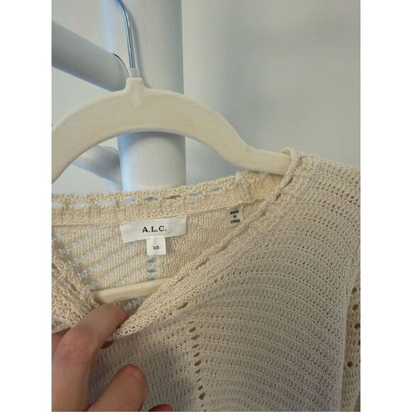 A.L.C.  Pointelle Knit cotton Sweater - Picture 2 of 3